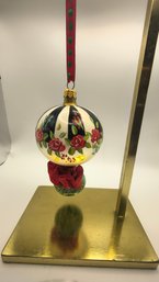 Mackenzie Child's Vintage Double Drop Glass Ornament