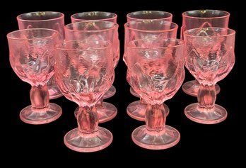 10 Franciscan Cabaret Pink Water Glasses