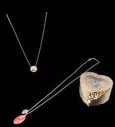 Things Remembered Jewelry Box And 2 Necklaces