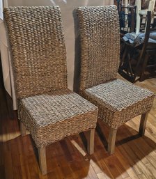 2 Wicker Dining Chairs