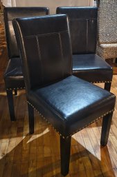 3 Leather Dining Chairs
