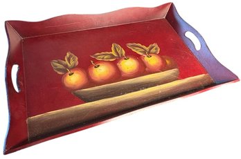Hand Painted Wooden Farmhouse Serving Tray (DR)