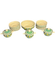 Bavaria Savoy W.Goebel West Germany Cereal Bowl, Soup Bowl, And Fruit Bowl 12pc