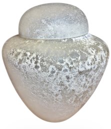Textured Frosted Glass Urn (B)