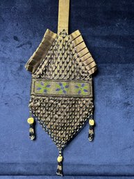 Antique 1870's Silk And Beaded Purse