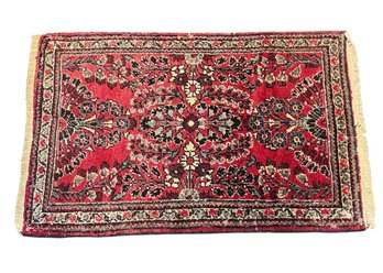 Genuine Persian Red Oriental Woven Floor Rug
