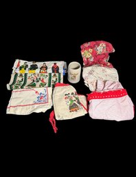 Pilsner Urquell Stoneware Beer Stein & Assorted Polish Fabrics 8pc