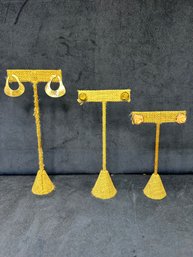 3 Pairs Of Sterling Silver Earrings