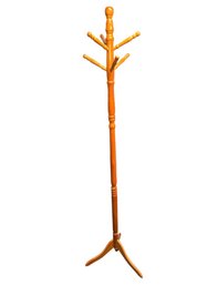 Standing Wooden Coat Rack Tree