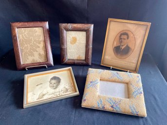 Needlepoint, Wood, Gold/silvertone Frames      (K)