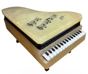 Alabaster Grand Piano Shaped Trinket Box (B)