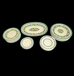 Bavaria Savoy Goebel W. Germany Lemon & Leaves Porcelain Dinnerware 24pc