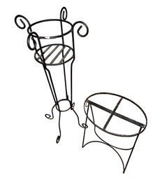 Ornate Iron Plant Stand & Table (B)