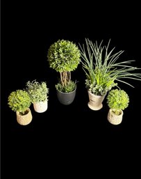 Faux Floral Planters 5pc