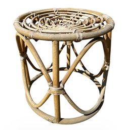 MCM Coastal Style Woven Bamboo Side Table (Y)