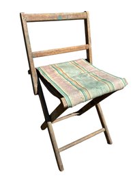 Wooden Folding Stool With Back (Y)