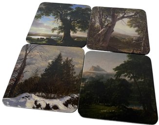 Decorative Forest Landscape Coasters 4pc (DR)