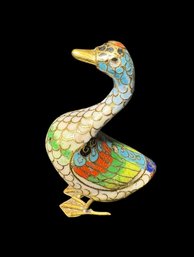 Small Cloisonne Goose Figurine