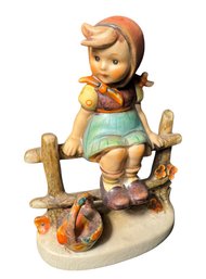 Goebel Hummel Just Resting Girl On Fence Figurine