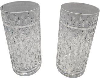 Ralph Lauren Crystal Ashton Highball Water Glasses Pair (DR)
