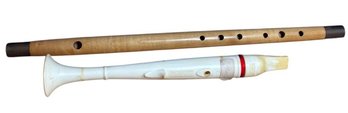 Wooden Flute & Plastic Trophy Flutophone 2pc (B)