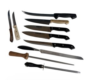 Kitchen Knives & Sharpeners 10pc (K)