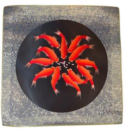 Chinese Koi Fish Embroidered Tapestry (B)