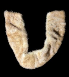 Genuine Fur Collar Light Tone