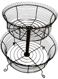 French Wire Two Tier Fruit Basket (DR)