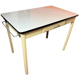 MCM R.B. Geer Enamel Top Work Table With Drawer (D)