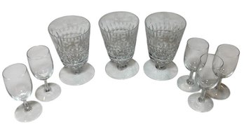 Assorted Glass Stemware Goblets & Small Liqueur Glasses 8pc (B)