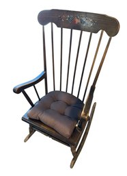 Hand Painted Old Wooden Rocking Chair (BR)