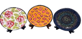 Droll Designs Decorative Plates 3pc (K)