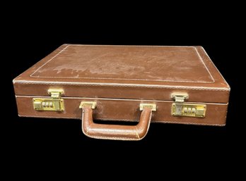 Franzen Leather Briefcase With Locking Combination
