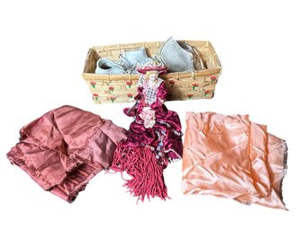 Fashion Doll Ornament, Baby Shoes And Hanker Chiefs