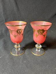 Arte Italica Pink Water Goblets 2pc