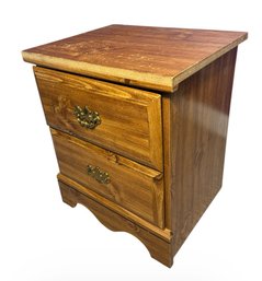 Wooden Two Drawer Nightstand (BR)