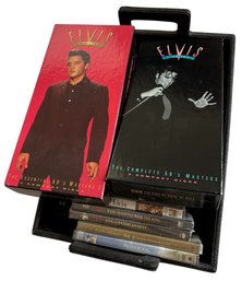 Elvis Box Sets With Crate Full Of Assorted Dvds And Books (br2)