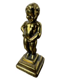 Brass Manneken Pis Peeing Boy Figurine (c)