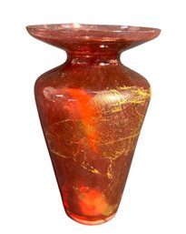 Guy Corrie Cranberry Art Glass Vase