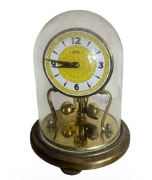 Toma German Brass & Glass Mantel Clock (LR)
