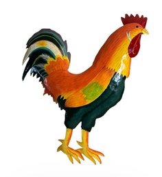 Painted Tin Rooster (LR)