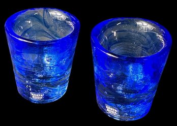 Kosta Boda Blue Shot Glasses