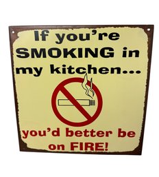 No Smoking In Kitchen Novelty Metal Wall Sign (c)