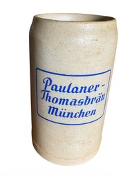 Paulaner Thomasbrau Munchen Salt Glaze Pottery German Beer Stein (B)
