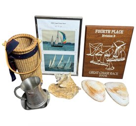 Nantucket Woven Basket, Sailing Trophies & Decor (LR)