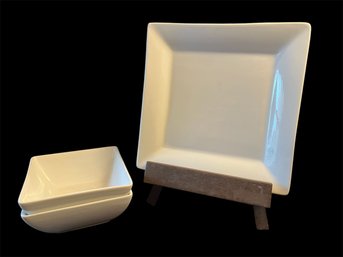 Crate & Barrel Plate & Square Bowls (DR)