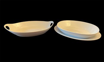 Everyday White Porcelain By Fitz & Floyd Serserving Bowls And Dish (DR)