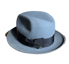Gray Stetson The Sovereign Fedora In Box Size 7.5 (B)