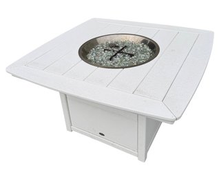 Polywood Square Outdoor Propane Patio Fire Pit (Y)